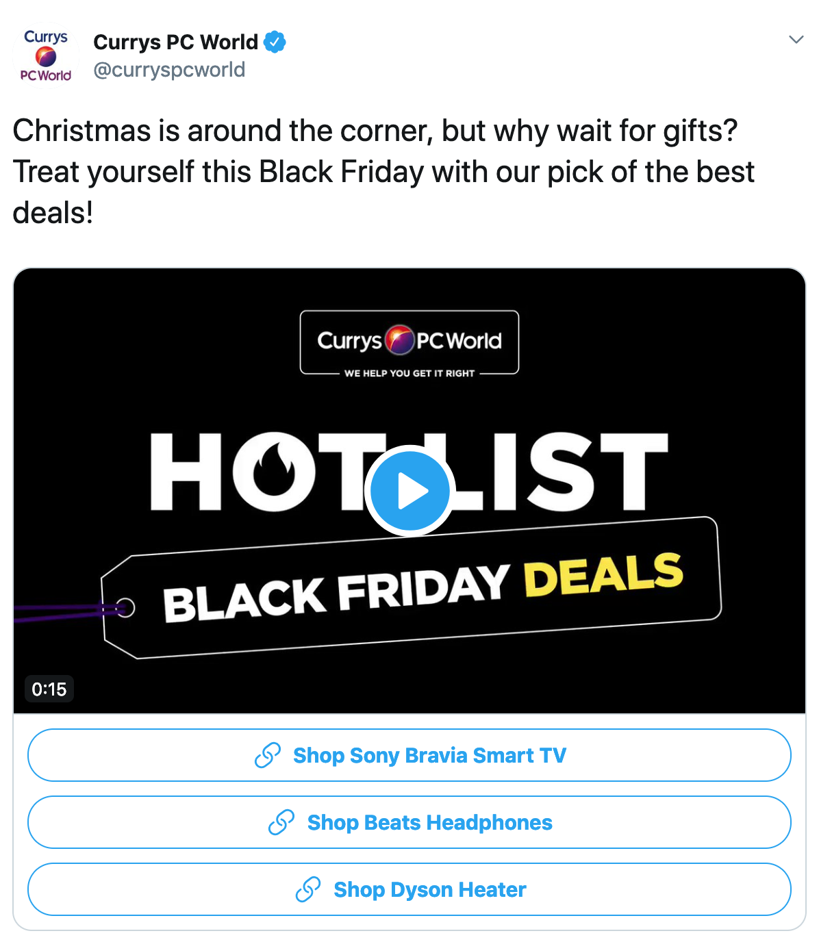 Dixons Currys Pc World Wins Black Friday Shoppers With Multi Cta Videos
