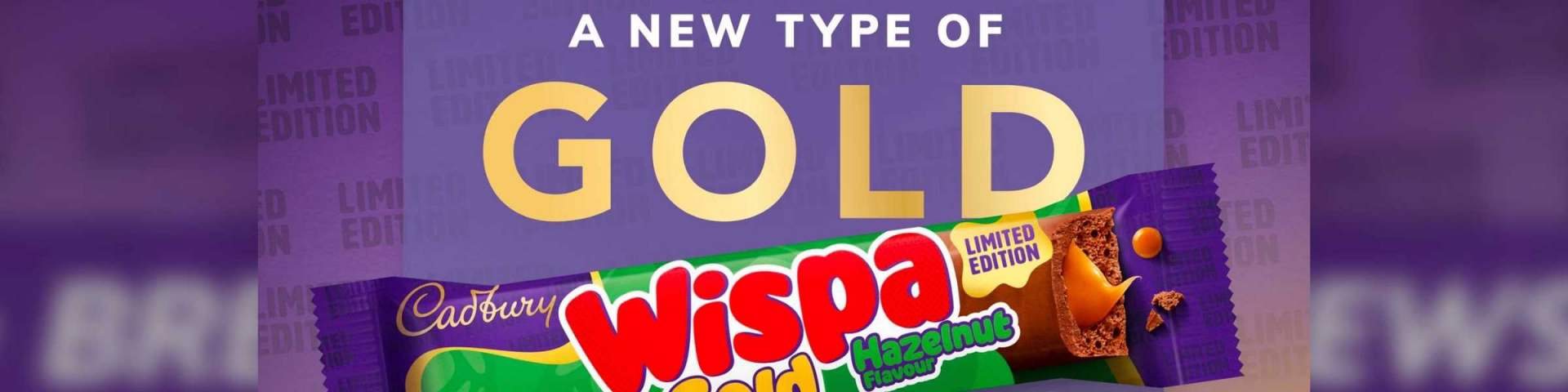 Limited-Edition Hazelnut Candy Bars : Cadbury Wispa Gold Hazelnut