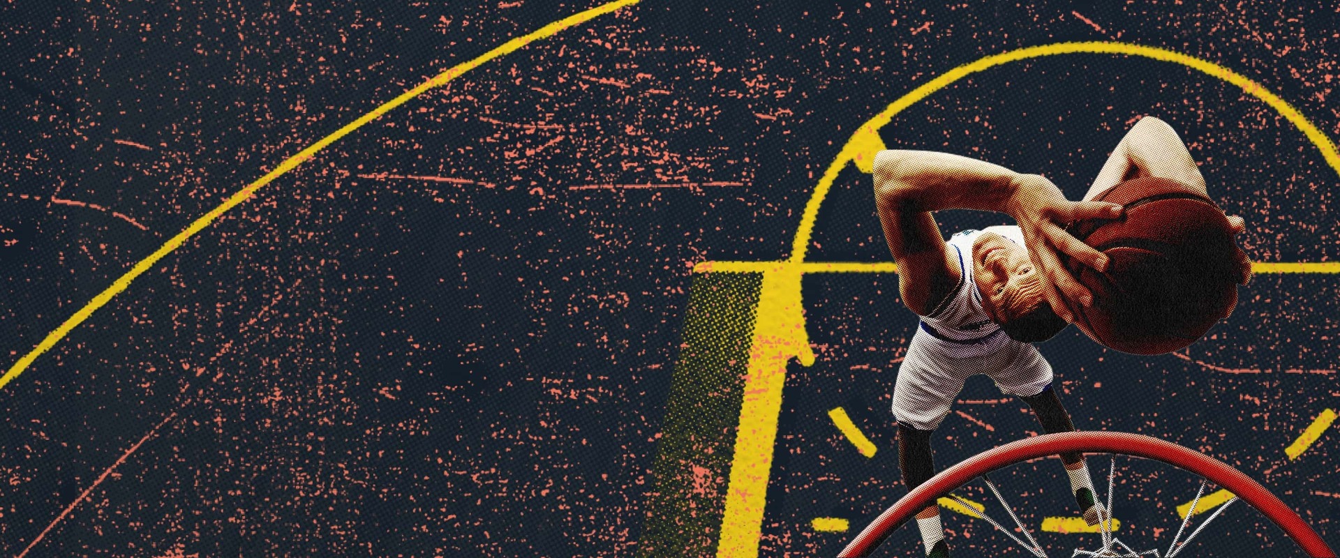 basketball player dunking